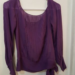 DKNY purple silk blouse